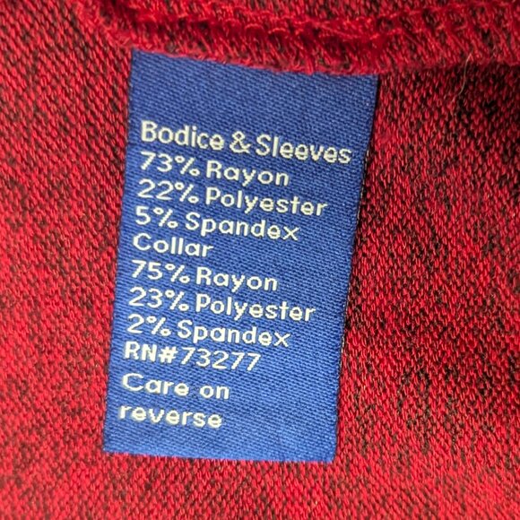 Apt. 9 Size Small (Slightly oversized) Red/Black Heathered Cowl Neck Sweater - Picture 6 of 13